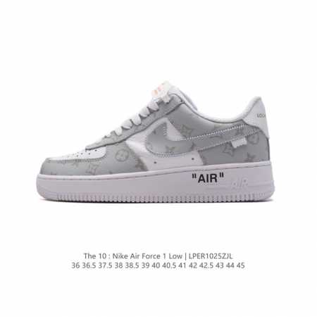 Nike Air Force 1 空军一号 LV白灰 官方同步 原装级别 原楦头原纸板 打造纯正空军版型 专注外贸渠道 全掌内置蜂窝气垫 原盒配件 原厂中底钢印 - 点击图像关闭