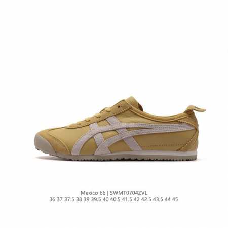 头层皮 Asics 亚瑟士 男女鞋真标半码制 日产经典老牌-鬼塚虎 Onitsuka Tiger Mexico 66经典墨西哥系列复古经典百搭板鞋休闲运动鞋超软 - 点击图像关闭