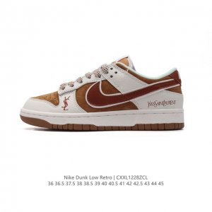 耐克 Nike Dunk Low Retro 运动鞋复古板鞋 Ysl联名。作为 80 年代经典篮球鞋款，起初专为硬木球场打造，后来成为席卷街头的时尚标杆，现以经