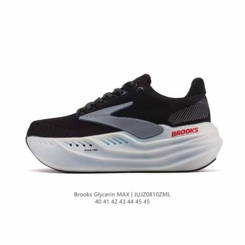 新品公司级 布鲁克斯 Glycerin Max 超级甘油:舒适的增高神器！Brooks Glycerin Max是一款极具突破性的顶级缓震运动跑鞋，由百年专业跑
