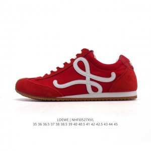 公司级 Loewe 罗意威 Ballet Runner 皮革织物拼接 简约圆头 系带 低帮 运动休闲鞋这双鞋是Loewe新发布的Ballet Runner 2.