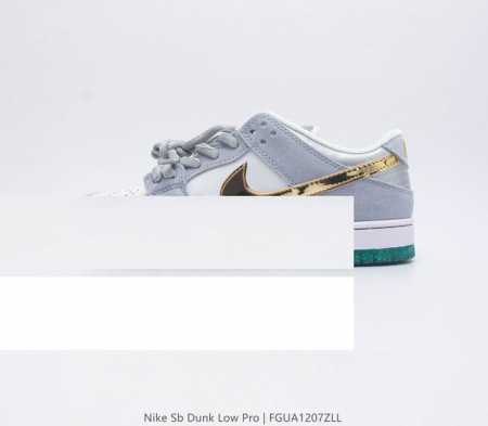 耐克 Nike Sb Dunk Low Pro 男 女滑板鞋 经典复古运动鞋 采用低帮设计，塑就经典 Dunk 风格。鞋垫后跟搭载 Zoom Air 气垫，加衬 - 点击图像关闭