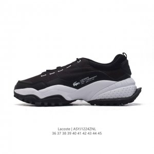 公司级 Lacoste 时尚户外休闲潮流系列运动鞋 厚底增高老爹鞋 广东大厂品质全新工艺升级 品质毋庸置疑 全新原厂包装鞋盒 透气网面鞋面，搭配防臭防腐真皮乳胶
