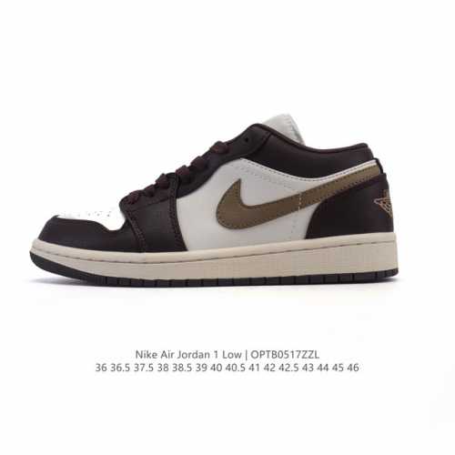 真标 耐克 乔丹Air Jordan 1 Low Aj1 乔1 乔丹1代Aj1 低帮复古文化休闲运动篮球鞋 该鞋款从 1985 年元年款汲取设计灵感 焕新演绎简
