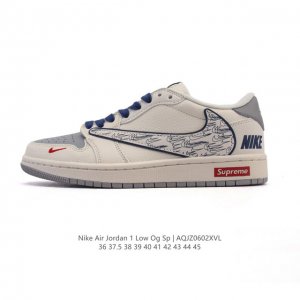 公司级 真标 耐克 Nike Air Jordan 1 Low Og Sp Military Blue Aj1乔1倒勾 2025年新款 蛇年新款 低帮篮球鞋 A