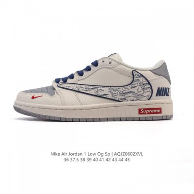 公司级 真标 耐克 Nike Air Jordan 1 Low Og Sp Military Blue Aj1乔1倒勾 2025年新款 蛇年新款 低帮篮球鞋 A
