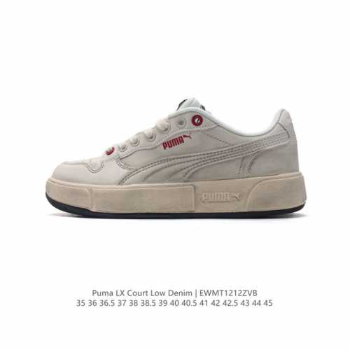 公司级 Puma Sky Lx Court Low Denim Puma 彪马正品 男女运动板鞋 新款男女同款情侣复古休闲鞋 防滑 低帮 厚底增高板鞋 这双超级