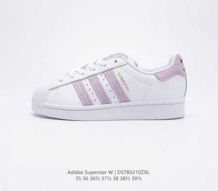 阿迪达斯 ADIDAS SUPERSTAR 三叶草经典贝壳头休闲板鞋潮流女士运动鞋 鞋面皮革材质 标志性的贝壳鞋头 锯齿三条纹 简约的线条 就连版型和比例 都 - 点击图像关闭