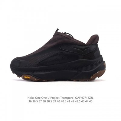 新品公司级 Hoka One One Project Transport 舒适 防滑耐磨 低帮 生活休闲鞋 男女同款 黑色这双鞋也是Hoka提倡环保主义的一双鞋