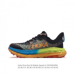 Hoka One One男女运动鞋，Mafate Speed 4 系列 飞速马法特4 减震回弹透气越野跑鞋。Mafatespeed 4 是需要舒适性和多功能性的