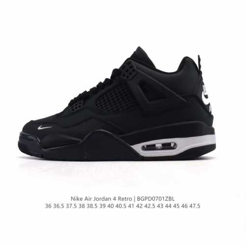 公司级 真标 耐克 Nike Air Jordan 4 Retro Og迈克尔 乔丹Aj4代乔4 中帮复古休闲运动文化篮球鞋。秉承轻量化的速度型篮球鞋设计思想完