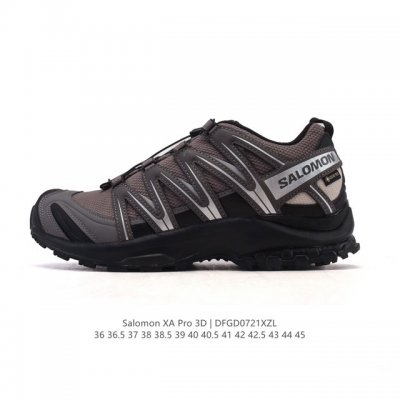 新品公司级 Salomon萨洛蒙 Xa Pro 3D 户外运动 网布减震防滑透气 低帮跑步鞋 男女同款 沙场灰#萨洛蒙Xapro3D 大面积的织物材质让质感超级