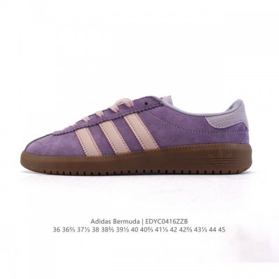 阿迪达斯 Adidas 德训鞋系列 清新 马卡龙 造型！阿迪达斯全新三叶草 Bermuda 运动板鞋悄悄上架！近期，Adidas Originals Bermu