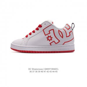街头装品牌 Dcshoecousa时尚鞋子男女鞋休闲板鞋低帮圆头百搭 琉凤大底耐磨滑板鞋皮质运动舒适bmx板鞋dc。鞋型经典百搭，低帮系带设计，皮革鞋面，装饰品