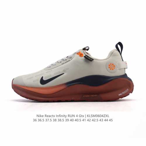 耐克 Nike Infinity Run 4 Gore-Tex 男女子防水公路跑步鞋 厚底增高百搭老爹运动鞋。Nike Reactx 泡绵提供高出 Nike R