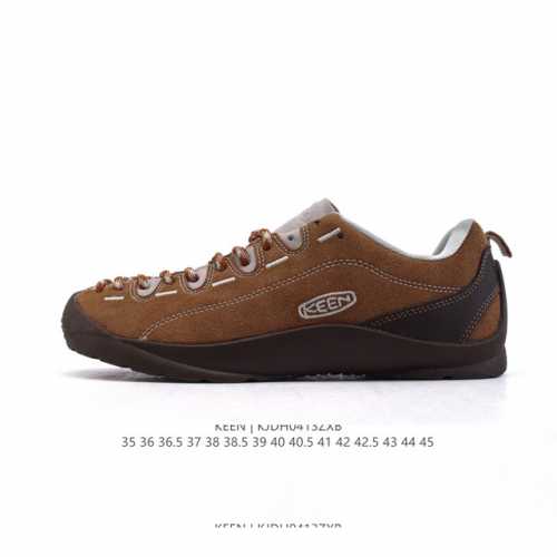 美国人气户外品牌-科恩Keen Jasper Rocks Sp贾斯珀都市系列复古低帮系带户外风露营徒步登山运动训练鞋 。原楦型开发纸版，采用固色翻毛皮鞋面材质，