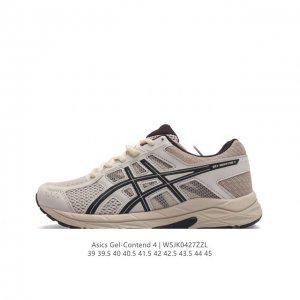 Asics 亚瑟士 2022新款男子gel-Contend 4缓震回弹透气跑步鞋 高颜值百搭入门级跑鞋多层网面织物+植绒材质构成了亚瑟士logo图案，具有很高的