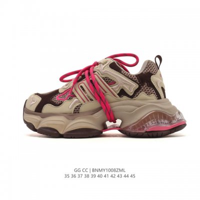 公司级 Gg Cc 女鞋 经典休闲运动鞋奢侈品百搭老爹鞋，在今年仍然很受欢迎。不挑衣服穿，也不挑包，随便搭。它穿上脚超级舒服，很软，还可以增高。鞋面采用的专门定