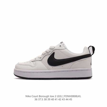 耐克 Nike Court Borough Low 2 Gs 小空军 低帮百搭透气休闲运动板鞋男女鞋。经典耐用的设计，兼顾舒适脚感和出众风范，演绎匠心之作。结构 - 点击图像关闭