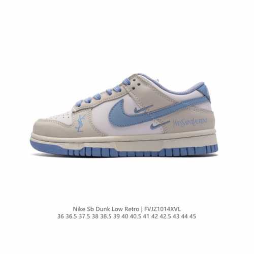 公司级 耐克 Nike Dunk Low Retro 运动鞋复古板鞋。Ysl联名 作为 80 年代经典篮球鞋款，起初专为硬木球场打造，后来成为席卷街头的时尚标杆