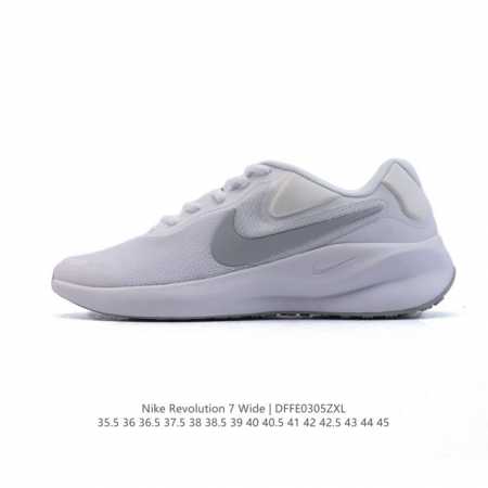 160 【特价】耐克 Nike Revolution 7 Wide 公路跑步鞋（宽版）厚底增高老爹鞋透气网面运动鞋。采用柔软缓震设计，具有出色支撑力，为你开启跑 - 点击图像关闭