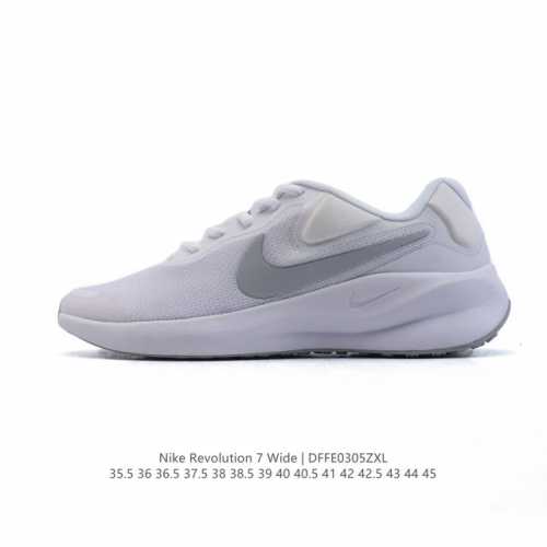 160 【特价】耐克 Nike Revolution 7 Wide 公路跑步鞋（宽版）厚底增高老爹鞋透气网面运动鞋。采用柔软缓震设计，具有出色支撑力，为你开启跑
