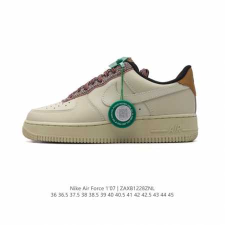 公司级 附赠送logo清洁刷 Af1耐克 Nike Air Force 1 ‘07 Low 空军一号 小白鞋 中国结鞋带 厚底增高百搭休闲运动板鞋 原楦头原纸板 - 点击图像关闭