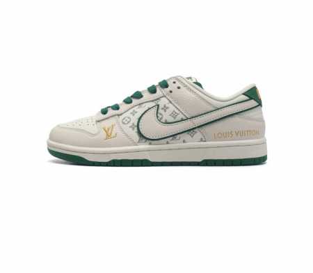 耐克 Nike Sb Dunk Low Pro X Lv 路易威登 联名 复古低帮休闲运动滑板板鞋 采用脚感柔软舒适zoomair气垫 有效吸收滑板等极限运动在 - 点击图像关闭