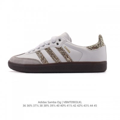 真标 Adidas 阿迪达斯 男女运动鞋 三叶草Sambavegan休闲鞋 德训鞋 复古板鞋经典运动鞋。采用环保设计的焕新Adidas Samba经典鞋, 柔软