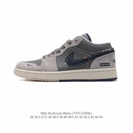 公司级 耐克 男女鞋 Nike Dunk Low 运动鞋复古板鞋，尽情迈步，彰显个性风采。采用柔软皮革鞋面，经久耐穿，塑就如元年款 Dunk 般的复古质感。全掌 - 点击图像关闭