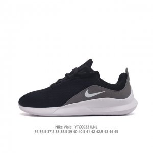 Nike Viale 耐克网面轻便舒适透气运动休闲跑步鞋。设计灵感源自马拉松跑步鞋，带来格外轻盈的脚感，以现代手法诠释快速理念。轻盈网眼鞋面结合合成材质翻毛皮，