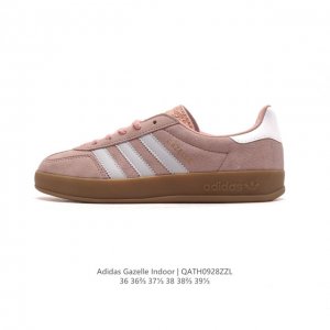 阿迪达斯 Adidas Originals Gazelle Indoor 复古三叶草防滑透明橡胶板鞋经典运动鞋。这款经典鞋,忠于原版设计,缀撞色三条纹和鞋跟饰片