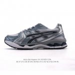 亚瑟士 Asics Gel-Kayano 14 运动休闲透气专业缓震慢跑鞋。采用工程弹性双层再生网格密度鞋面材质，后跟3D可视Gel缓震乳胶物料，升级Ff Bl