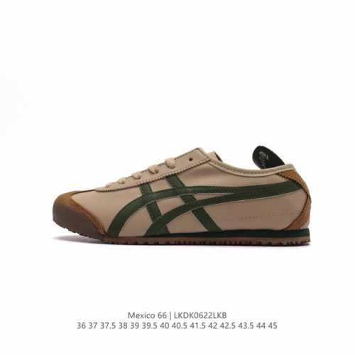 真标 Asics 亚瑟士 男女鞋真标半码制 日产经典老牌-鬼塚虎 Onitsuka Tiger Mexico 66经典墨西哥系列复古经典百搭板鞋休闲运动鞋慢跑鞋
