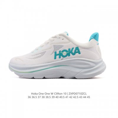 新款 Hoka One One 推出升级 Clifton 10 克利夫顿10代 男女士休闲跑步鞋轻量缓震运动鞋。Hoka One One的Clifton克利夫顿