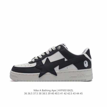 A Bathing Ape 安逸猿 男女运动鞋复古板鞋 升级原楦原纸版数据开发，采用超软皮革鞋面材质，内置全掌air Sole气垫定制联乘，日本里原宿潮流品牌a - 点击图像关闭
