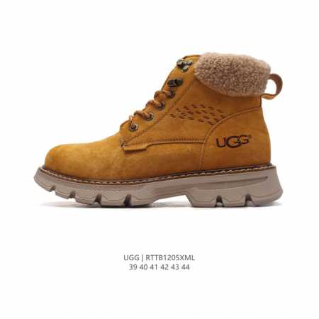 公司级 Ugg 中帮靴子 雪地靴 鞋口翻毛领 俏皮可爱的百变造型， 美国轻奢品牌ugg 平底系列冬季男士皮鞋 增高厚底网红经典英伦风上线人手必备马丁靴 复古靴子 - 点击图像关闭