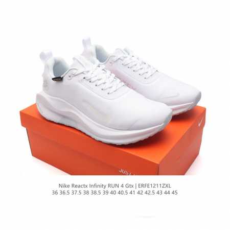 公司级 耐克 Nike Reactx Infinity Run 4瑞亚机能风疾速系列越野缓震休闲运动鞋 公路跑步鞋带气垫厚底增高运动鞋。加宽前足设计和加厚泡绵层 - 点击图像关闭