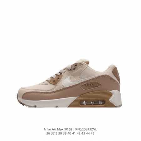 nike 耐克 Air Max 90 男女子休闲运动鞋 气垫运动鞋 超大logo透气舒适减震耐磨底休闲运动跑步鞋。设计均采用无缝防水 Tech Tuff 挡泥片 - 点击图像关闭