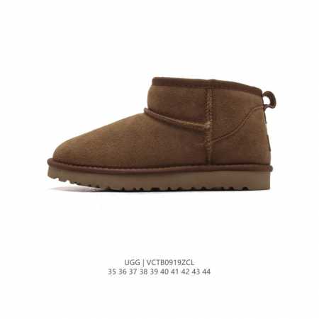 Ugg 中帮靴子 雪地靴 俏皮可爱的百变造型， 美国轻奢品牌ugg 平底系列冬季羊毛一体雪地休闲保暖毛毛家居包头棉鞋。官方同步包装 检验标 材料采用原厂防污防水 - 点击图像关闭