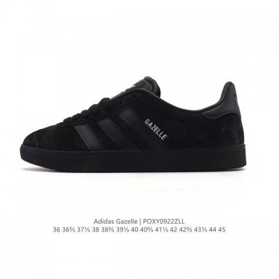 阿迪达斯 Adidas Originals Gazelle Indoor复古三叶草防滑透明橡胶板鞋经典运动鞋。这款经典鞋,忠于原版设计,缀撞色三条纹和鞋跟饰片。