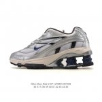 新品 耐克Nike Shox Ride 2 织物 防滑耐磨 复古 跑鞋 气垫缓震运动篮球鞋 Shox系列：舒适与时尚的完美结合，这款现代经典之作，凭借脚跟下方的