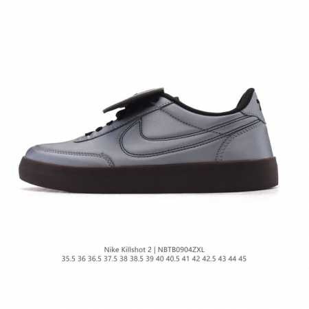 耐克板鞋 生胶米白 复古板鞋J.Crew X Nike 联名 Killshot Ii Leather 男女休闲复古运动鞋。采用米白色皮革制作鞋身，大号Swoos - 点击图像关闭