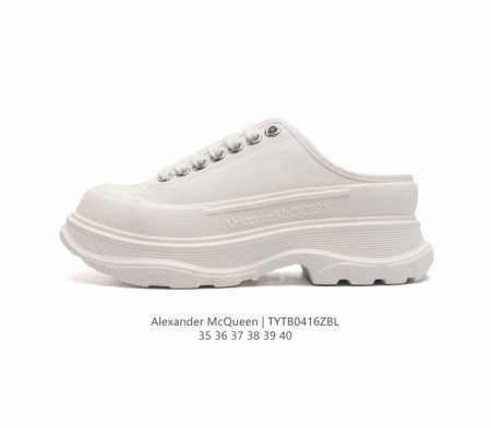 意大利高奢品牌-亚历山大 麦昆 Alexander Mcqueen Sole Sneakers 低帮时装厚底显高百搭休闲松糕鞋 包头运动拖鞋 女式小白鞋 厚底增 - 点击图像关闭