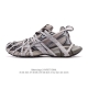 公司级 巴黎世家 Balenciaga 3Xl Sneakers 巴黎世家 十代网布系带低帮走秀复古老爹运动鞋 解构绑带 透气网纱 网面 材料和聚氨酯 磨损效果