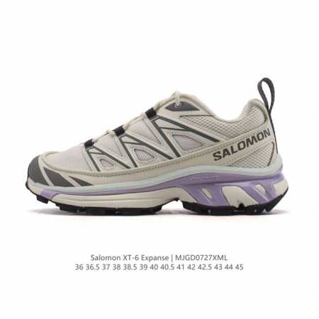 公司级 萨洛蒙 Salomon 男女款 城市轻户外防水透气舒适耐磨休闲穿搭运动鞋 透气潮流穿搭日常休闲老爹鞋 Xt-6 Expanse 香草色 萨洛蒙的户外休闲 - 点击图像关闭