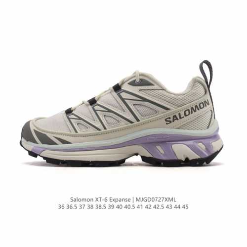 公司级 萨洛蒙 Salomon 男女款 城市轻户外防水透气舒适耐磨休闲穿搭运动鞋 透气潮流穿搭日常休闲老爹鞋 Xt-6 Expanse 香草色 萨洛蒙的户外休闲