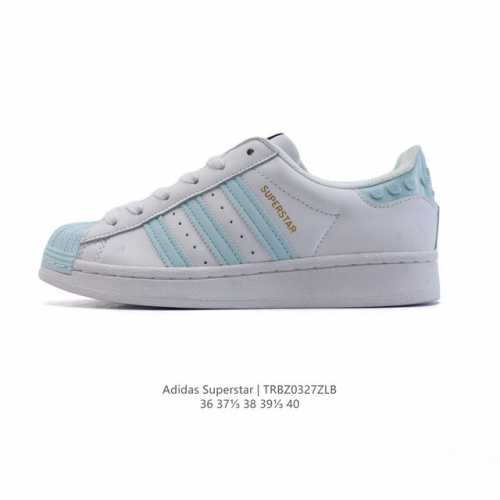 140 阿迪达斯 Adidas Superstar 三叶草2025年新款鞋子 蛇年新款经典贝壳头系列 新款休闲板鞋潮流女士运动鞋 。鞋面柔软皮革材质 标志性的贝