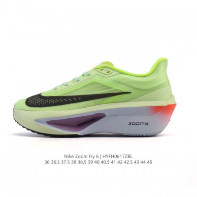 公司级 Nike耐克Zoom Fly 6 马拉松碳板米黑跑步鞋男女同款运动鞋Fn8455-001春新款Zoom Fly 6 Prm缓震轻便跑步鞋。这款鞋在继承了