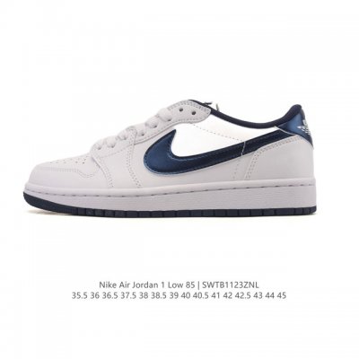 公司级 真标 耐克 乔丹Air Jordan 1 Low Aj1 乔1 乔丹1代Aj1 低帮复古文化休闲运动篮球鞋。该鞋款从 1985 年元年款汲取设计灵感，焕